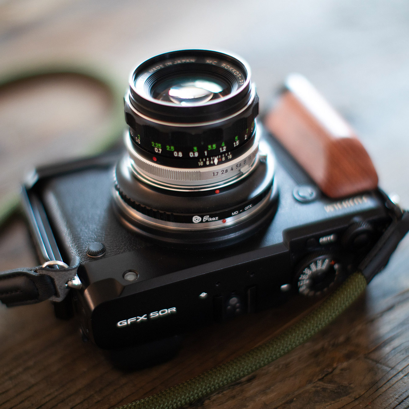 Minolta MD 55mm an einer Fuji GFX 50r