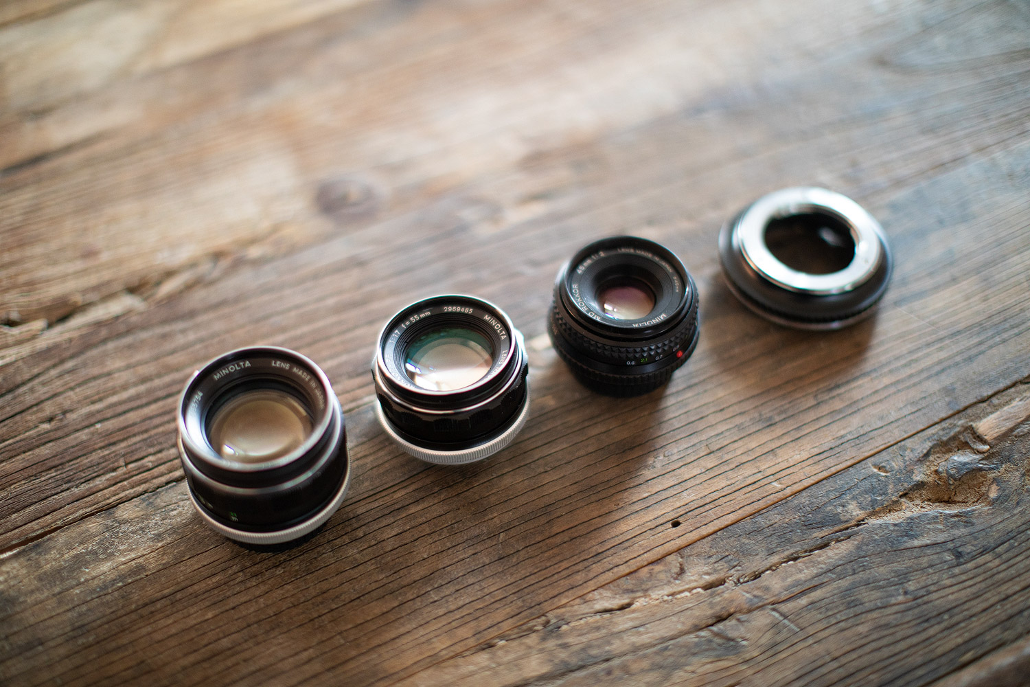 Minolta Linsen und Adapter