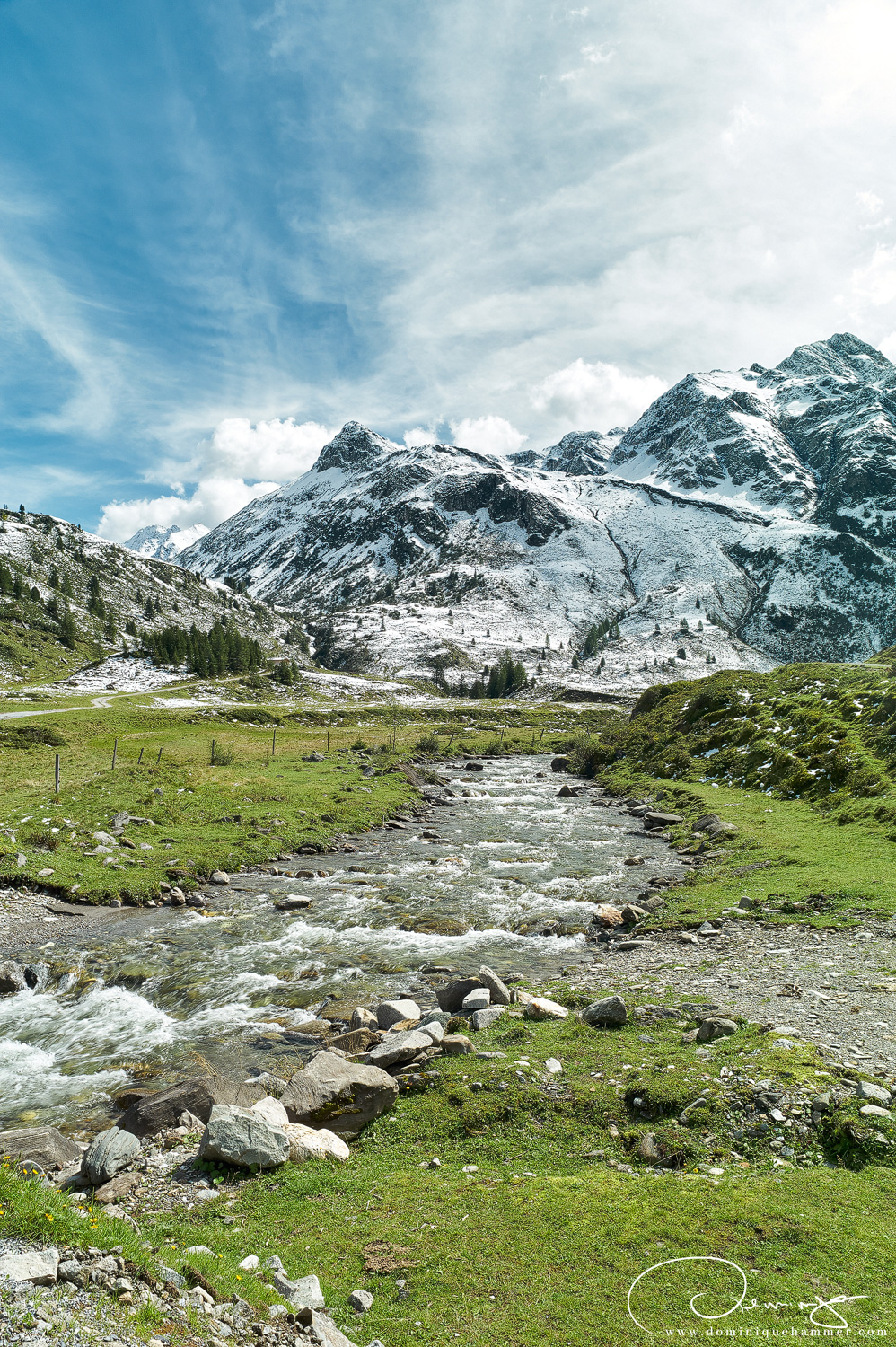 Blick auf einen Fluss in Sportgastein von Fotograf Dominique Hammer