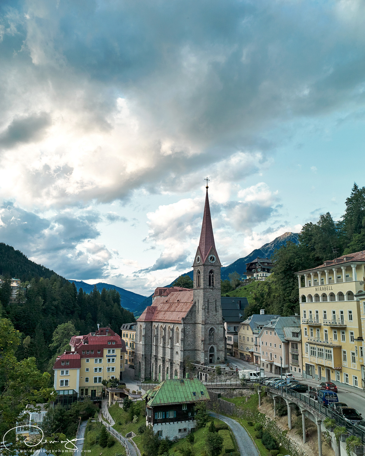 Die Kirche in Bad Gastein, von Fotograf Dominique Hammer